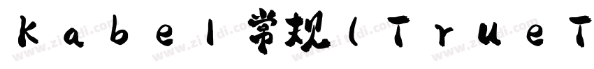 Kabel 常规(TrueType) (字体转换